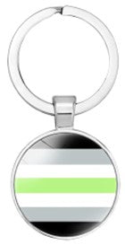 A-Gender Pride Key Ring.  LGBTQ+ Accessories.