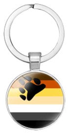 Bear Flag Gay Pride Key Ring.  LGBTQ+ Accessories.