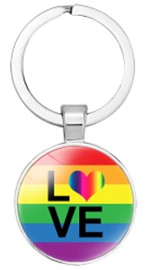 Gay Pride Love Key Ring, Gay Pride Keyrings and Accessories.