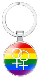 Lesbian Gender Symbol Key Ring, LGBTQ+ Accessories and Keyrings.