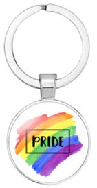 Pride Rainbow Paint Key Ring, LGBTQ+ Accessories.