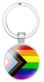 Progressive Pride Gay Pride Key Ring, LGBTQ+ Accessories.