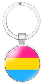 Pansexual Pride Key Ring.  LGBTQ+ Gay Pride Accessories.
