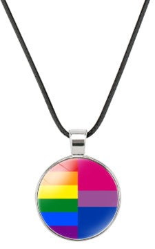 Gay Pride and  Bisexual Pride Necklace.  LGBTQ+ Accessories.