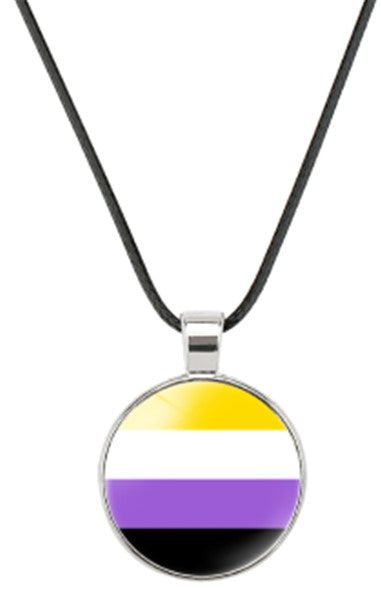 NonBinary Pride Necklace.  Gay Pride LGBTQ+ Accessories.