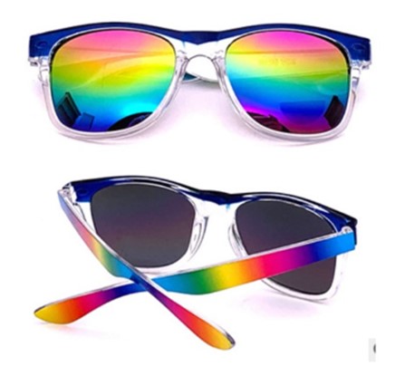Gay Pride Rainbow Lens Sunglasses.  LGBTQ+ Sunglasses.