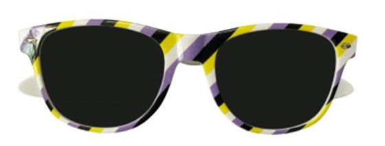 Non binary Gay Pride Striped Wayfarer Sunglasses LGBTQ Sunglasses