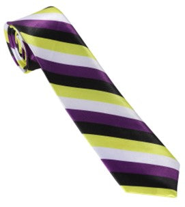 Non Binary Stripe Tie lgbtq+ Gay Pride Neckties